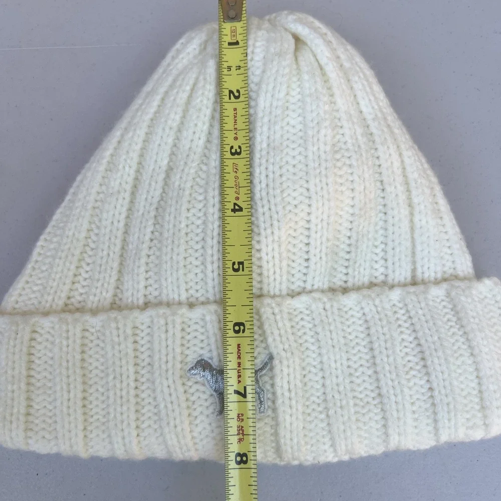 Victoria's Secret Beanie Toque Adult One Size Cream PINK Poly Sherpa Lined